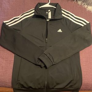 women’s black adidas track jacket.